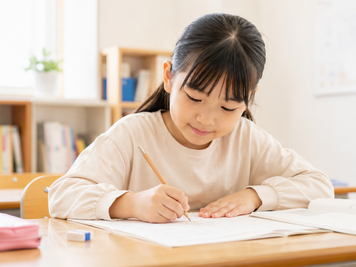 文章題に取り組む子ども